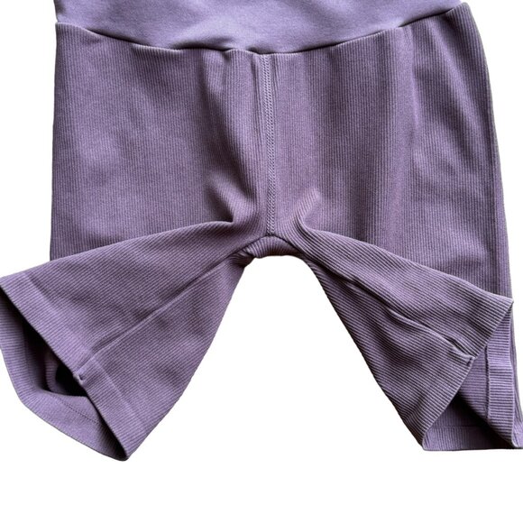 Seamless Ribbed Maternity Bike Shorts Ingrid & Isabel Brown Small Women’s - Picture 3 of 4